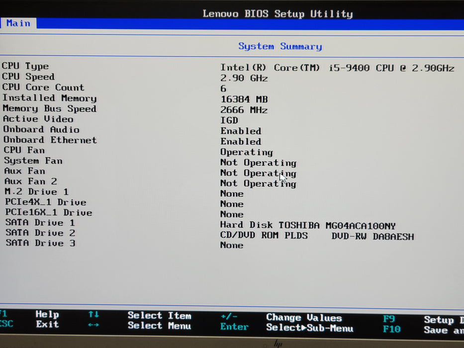 Lenovo ThinkCentre M720T, Core i5-9400 2.90GHz, 16GB DDR4, 1TB HDD
