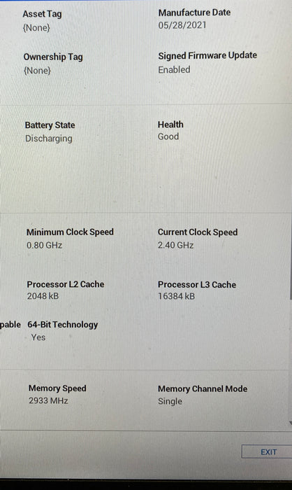 Dell XPS 15 9500 i7-10875H GTX 1650 Ti 4GB GPU 16GB RAM 256SSD No Power Adapter