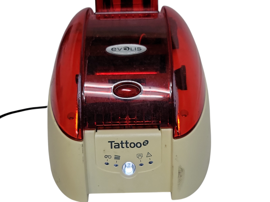 Evolis Tattoo 2 ID Card Printer System, Powers on,  NO POWER SUPPLY