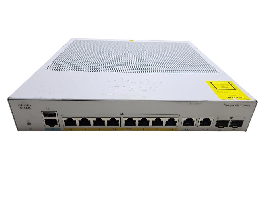 Cisco C1000-8P-2G-L Catalyst 1000 8-Port Gigabit PoE Silent Switch