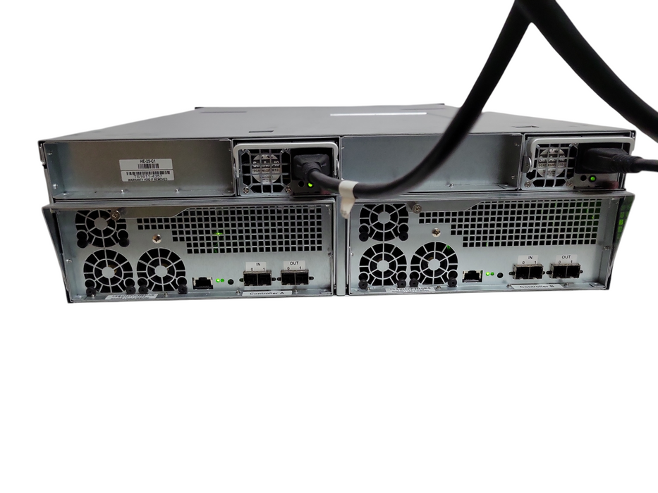 SuperMicro CSE-937 storage array w/ 2x PSU, 2x AOM-SAS3-937EL-JB controllers