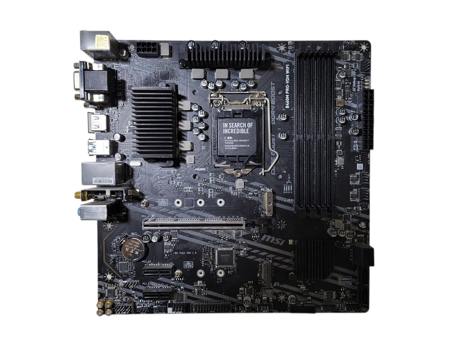 MSI B460M PRO-VDH WIFI Socket LGA1200 DDR4 Micro ATX Motherboard, No I/O Shield