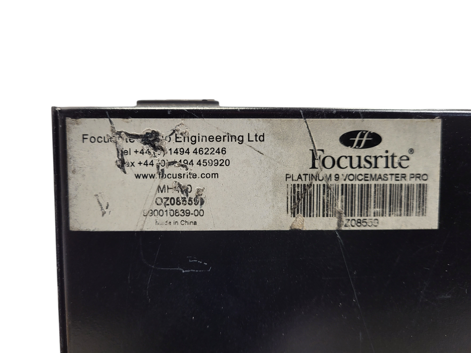 Focusrite Platinum 9 VoiceMaster Pro Channel Strip EQ Compressor DeEsser