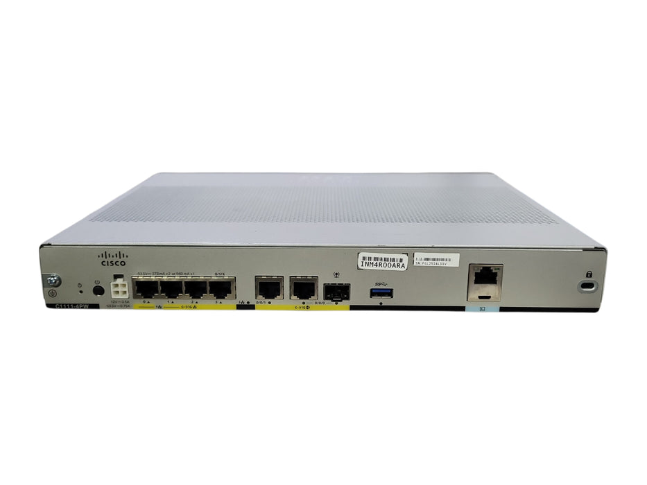 Cisco C1111 4-Port Ethernet Router C1111-4PW w/ Power Adapter