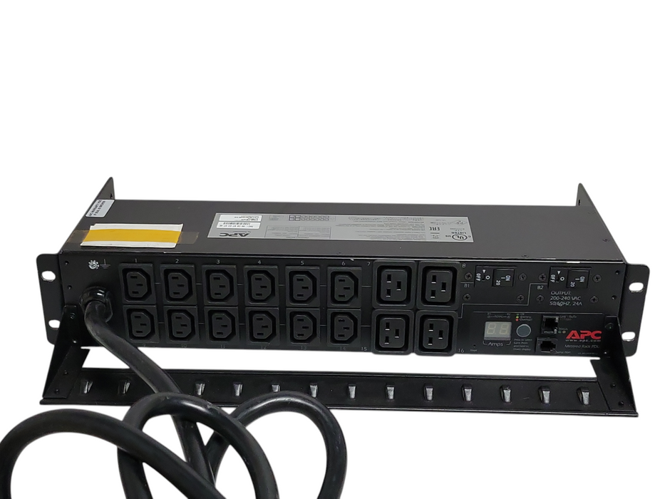 APC AP7811B 2U Rackmount Metered 30A 208V 16-Outlet PDU