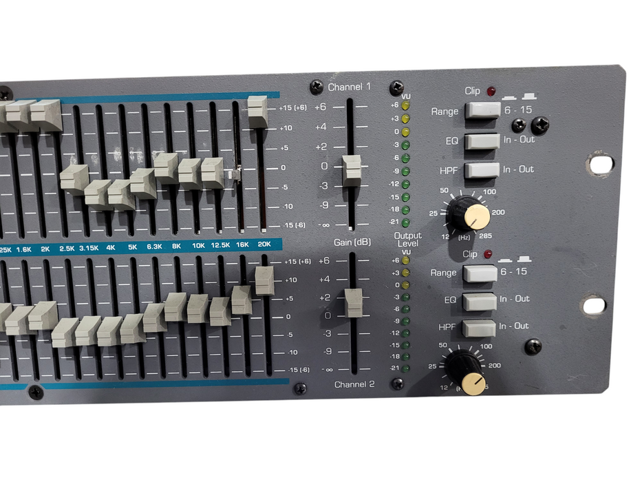 Ashly GQX-3102 2-Channel 31-Band Graphic Equalizer