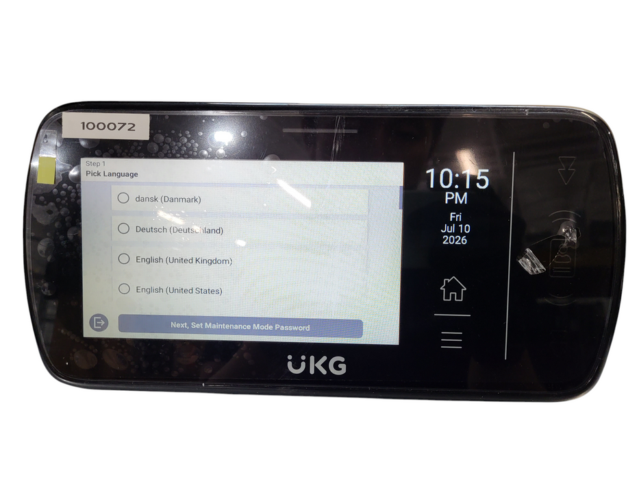 UKG Kronos InTouch DX G2 Time Clock Terminal 8610000-013 No back panel
