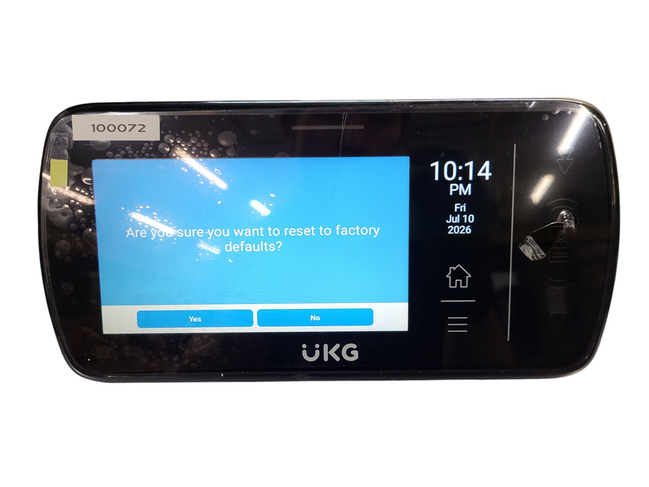 UKG Kronos InTouch DX G2 Time Clock Terminal 8610000-013 No back panel