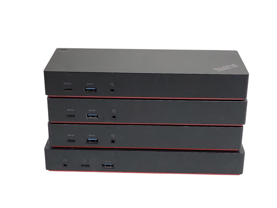 Lot of 4x Lenovo (3x Hybrid USB-C w/ USB-A & 40AF & 1x Thunderbolt 3 Dock 40AC)