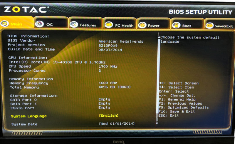 Zotac Mini PC ZBOXNANO-ID67-PLUS |  i3-4010U @ 1.70GHz, 4gb RAM | No HDDs Q