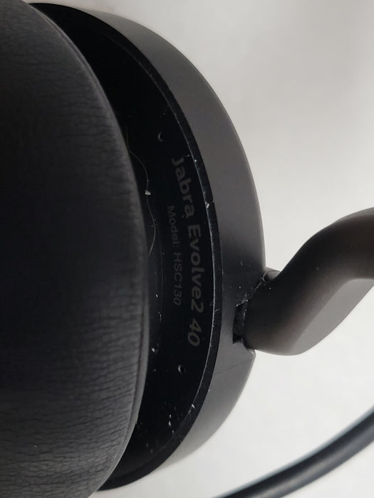 Jabra Evolve2 40 HSC130 USB-C Black UC Wired Headset with Case