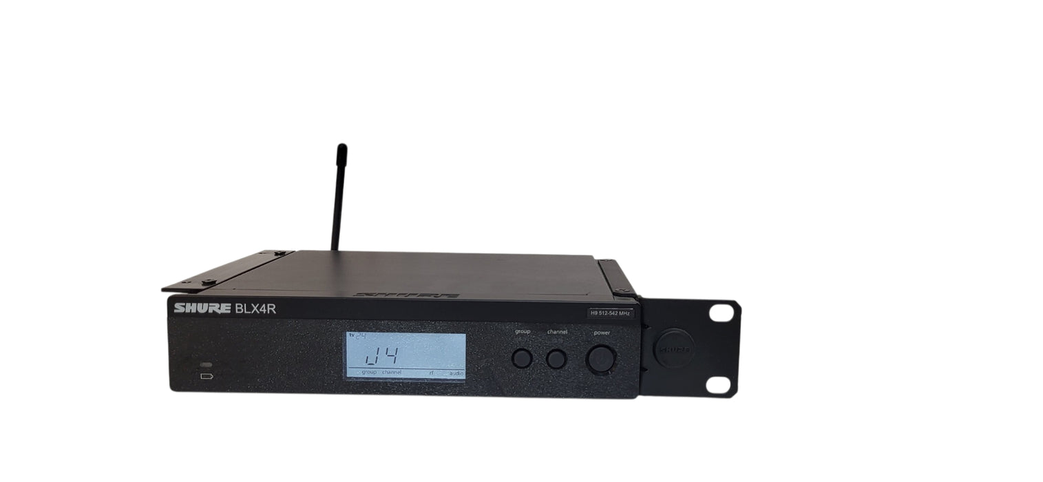 Shure BLX4R BLX Rackmountable Wireless Receiver With Rack Mounts H9, 512-542 MHz