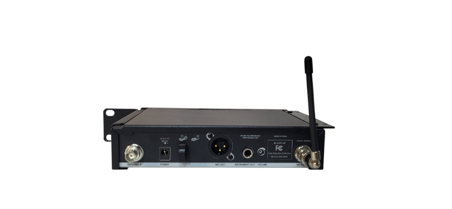 Shure BLX4R BLX Rackmountable Wireless Receiver With Rack Mounts H9, 512-542 MHz