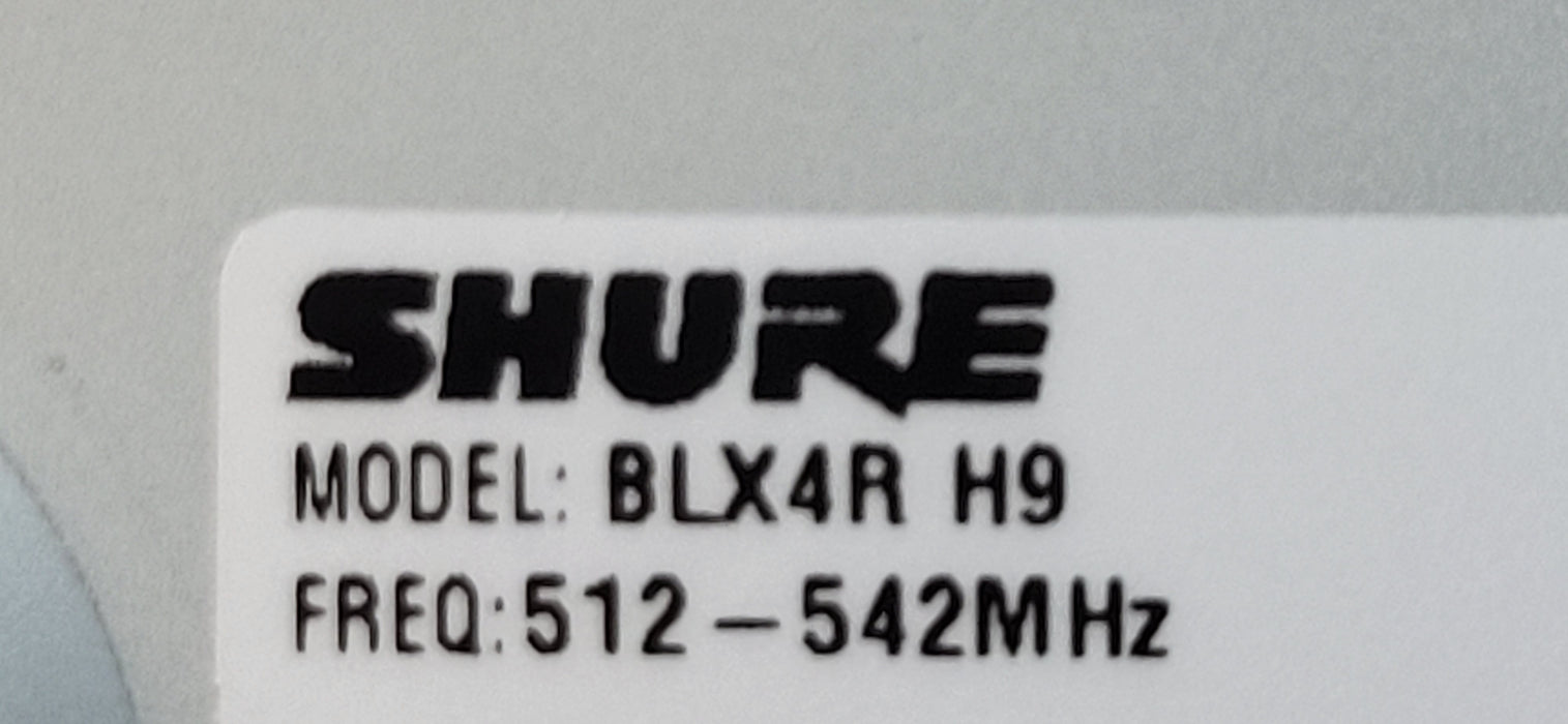 Shure BLX4R BLX Rackmountable Wireless Receiver With Rack Mounts H9, 512-542 MHz
