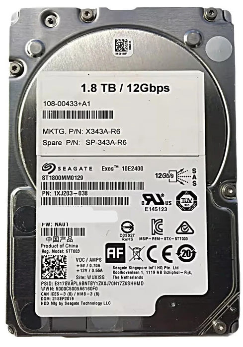 1.8TB SAS 2.5" 15mm 12Gb/s NetApp HDD - Assorted Brands