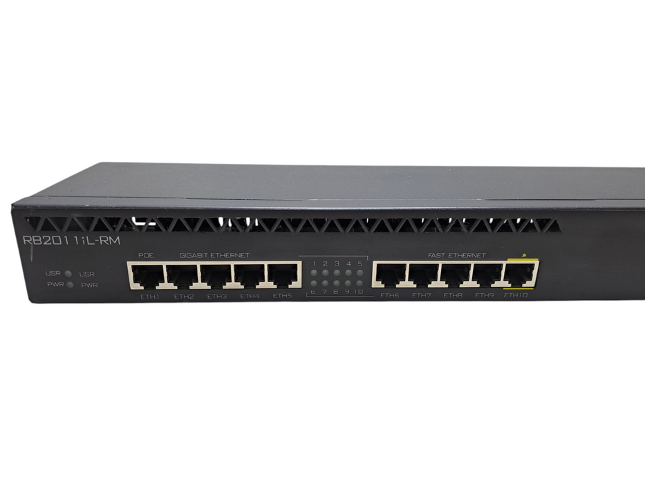 MikroTik RB2011iL-RM 10-Port Fast/Gigabit Ethernet Router