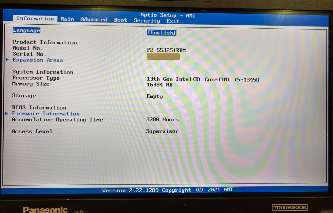 Panasonic ToughBook FZ-55 TOUCH i5-1345U 16GB Broken Hinge For Parts/Repair READ