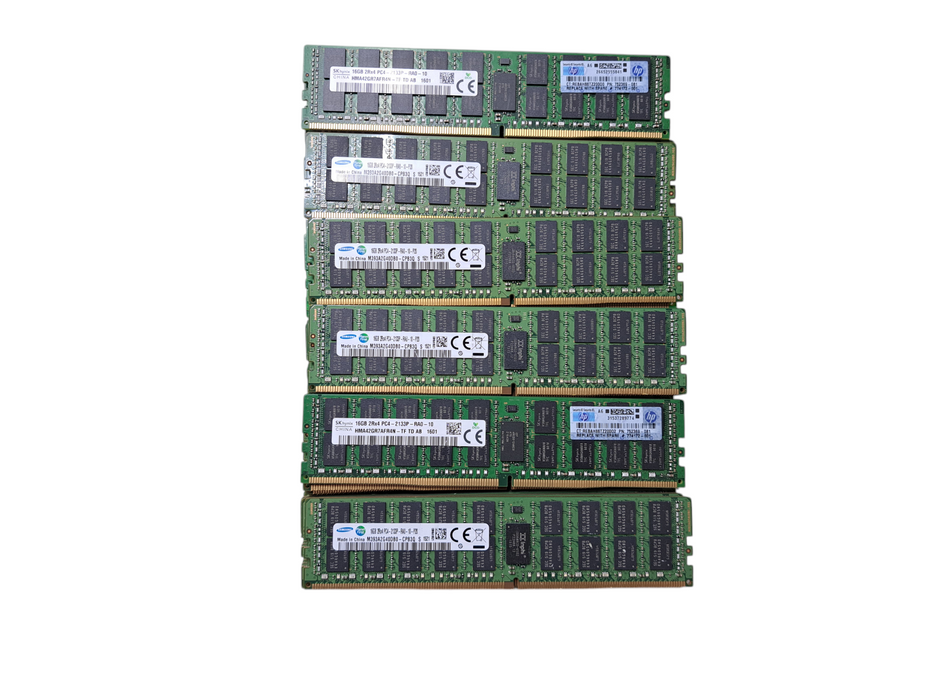 Lot of 60x Assorted Brand 16GB 2Rx4-PC4-2133P-RA0 DDR4 Server Memory