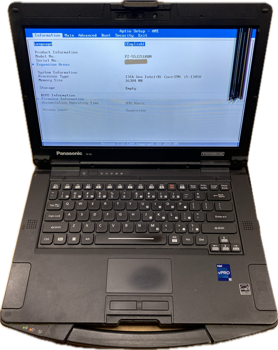 Panasonic ToughBook FZ55 TOUCH i5-1345U 16GB Broken Screen For Parts/Repair READ