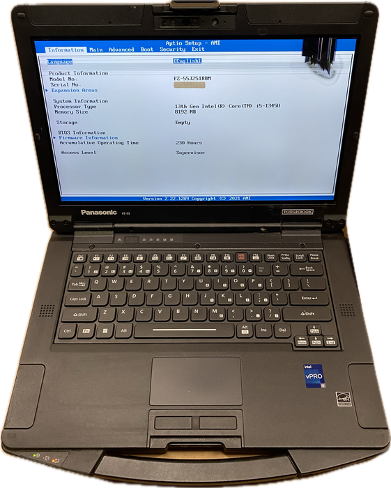 Panasonic ToughBook FZ-55 TOUCH i5-1345U 8GB Broken Screen For Parts/Repair READ
