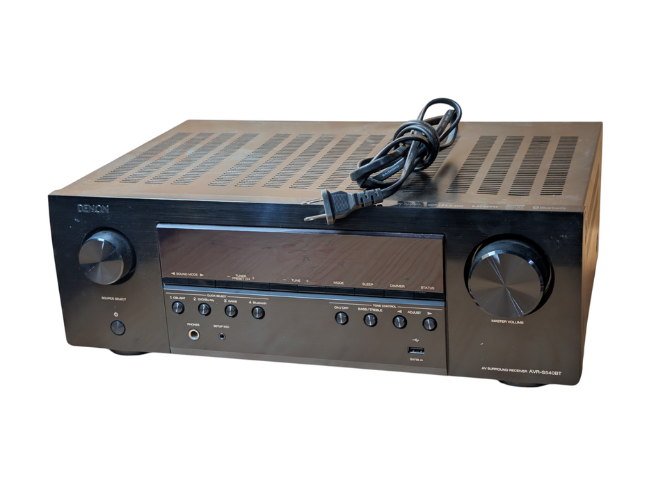 Denon AVR-S540BT 5.2 Channel 4K Ultra HD AV Receiver Bluetooth No Remote