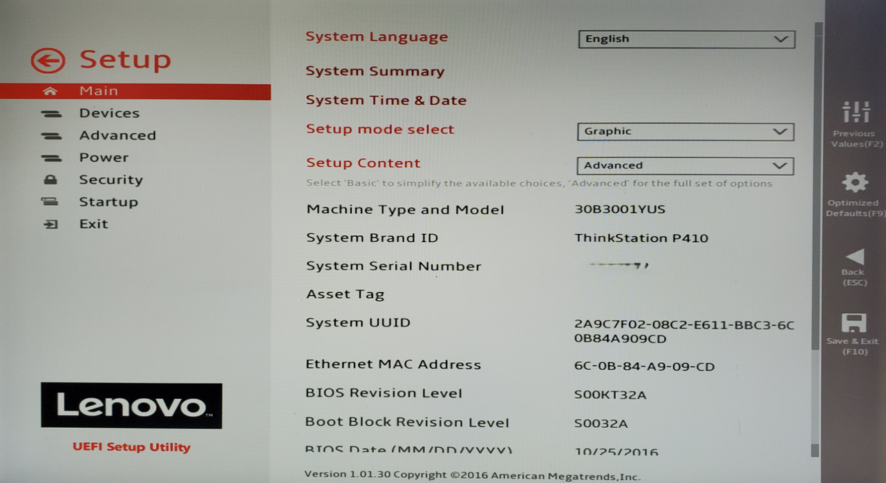 Lenovo ThinkStation P410 - Xeon E5-1650 v4, 8GB DDR4, M4000 - No HDD