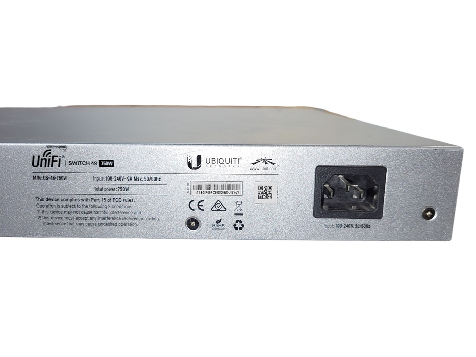 Ubiquiti UniFi Switch 48 PoE 750W (US-48-750W) 48-Port Gigabit Managed Switch