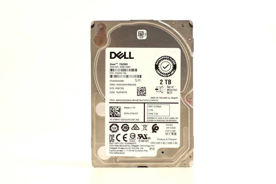 Seagate 2TB 7.2k RPM 12Gb/s SAS 2.5" HDD | ST2000NX0433, 1VD200-150