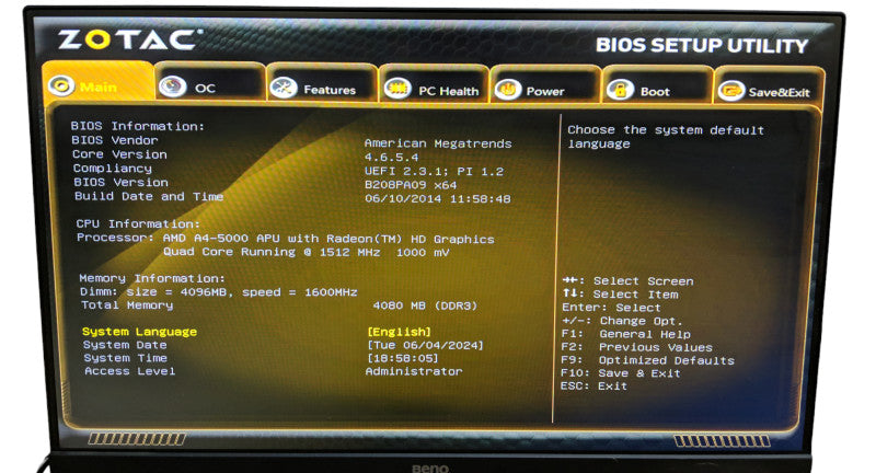 Zotac MiniPC ZBOXNANO-AQ01-PLUS | AMD A4-5000 @ 1512 MHz, 4gb RAM | No HDD Q