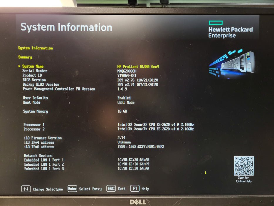 HP ProLiant DL380 Gen9 8x 2.5" 2x E5-2620 v4 16GB DDR4 P440ar 2x 800W PSU