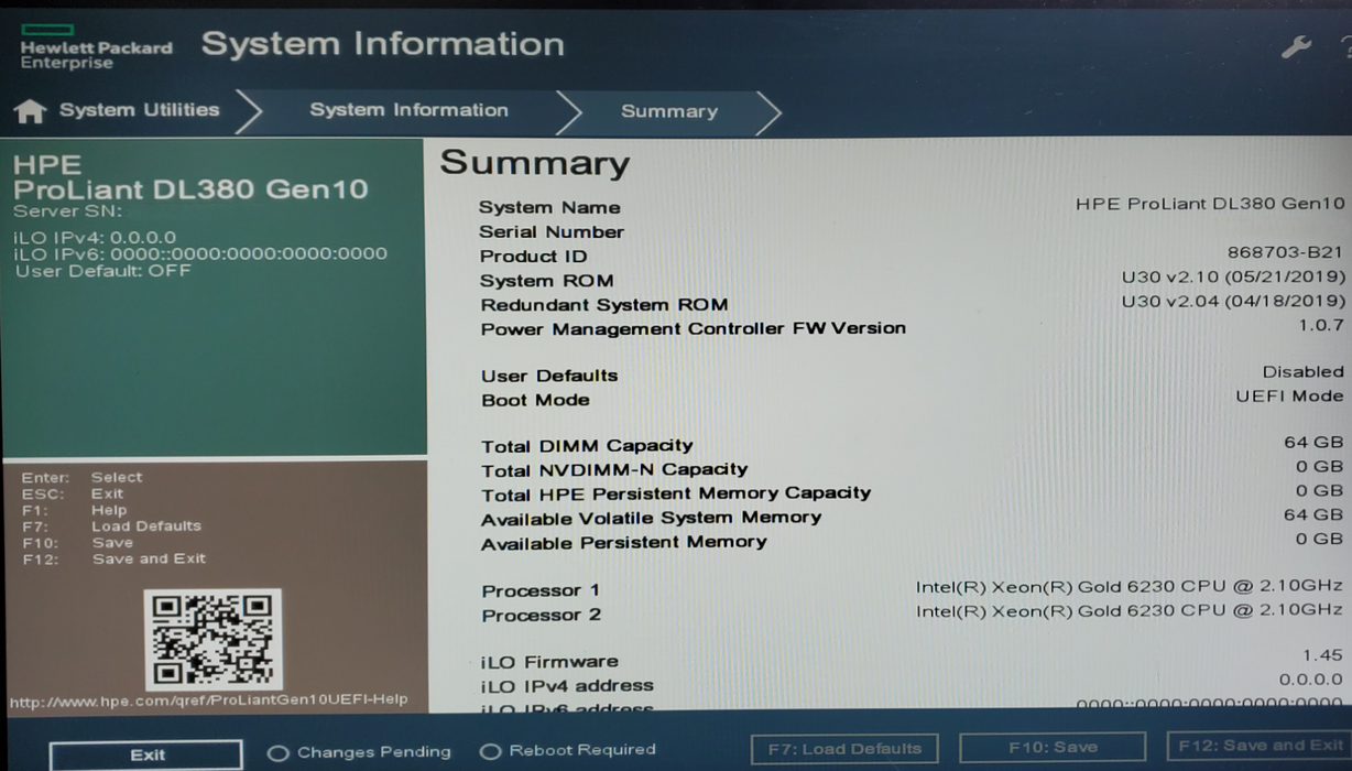 HP ProLiant DL380 Gen10 - 2x Xeon Gold 6230, 64GB DDR4, P816i-a/S100i SR Gen10