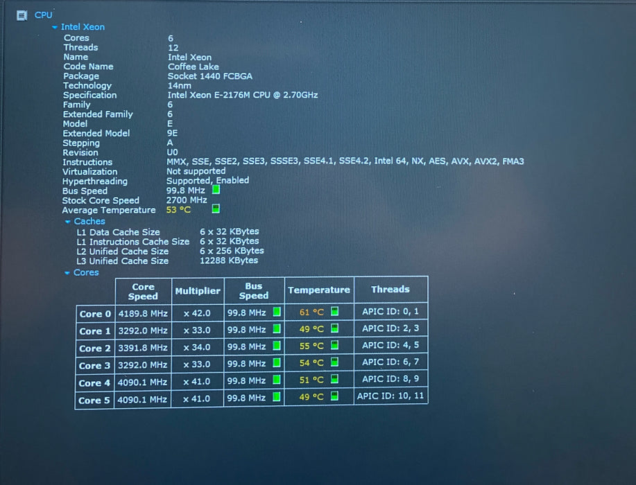 Lenovo ThinkPad P52 XEON E-2176M QUADRO P2000 4GB GPU 32GB RAM 256GB SSD