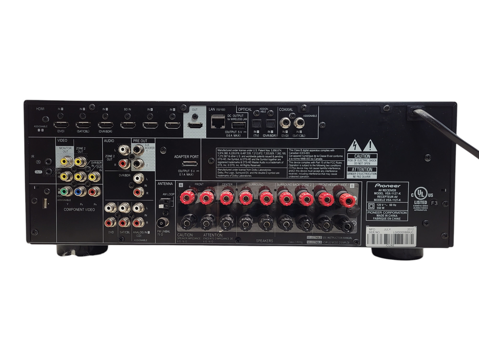 Pioneer VSX-1127-K 7.2-channel A/V network receiver READ