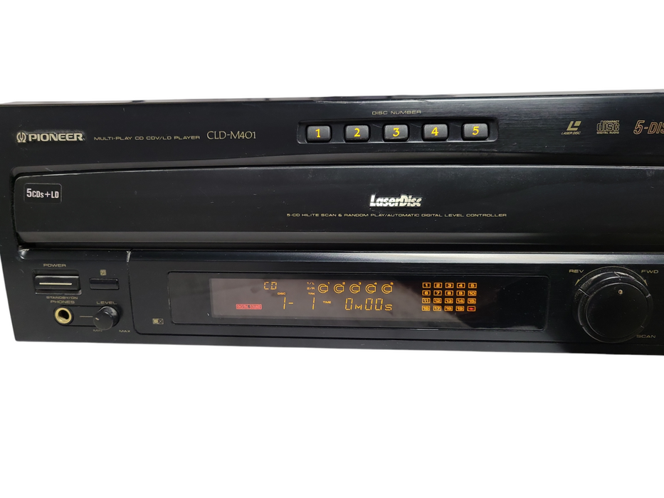 PIONEER CLD-M401 MULTI-PLAY 5 CD CHANGER CDV Laserdisc Player