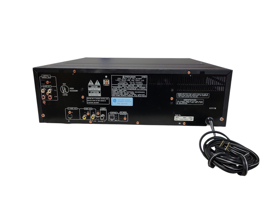 PIONEER CLD-M401 MULTI-PLAY 5 CD CHANGER CDV Laserdisc Player