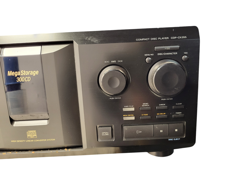 SONY High Density Linear Convertor System Mega Storage 300 CD Player CDP-CX355