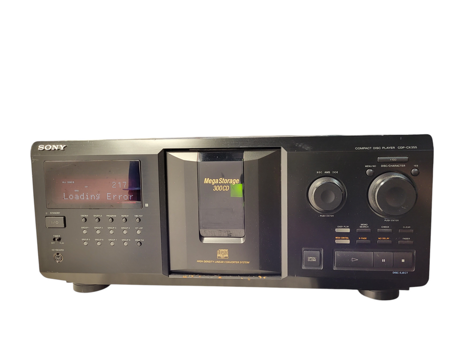 SONY High Density Linear Convertor System Mega Storage 300 CD Player CDP-CX355