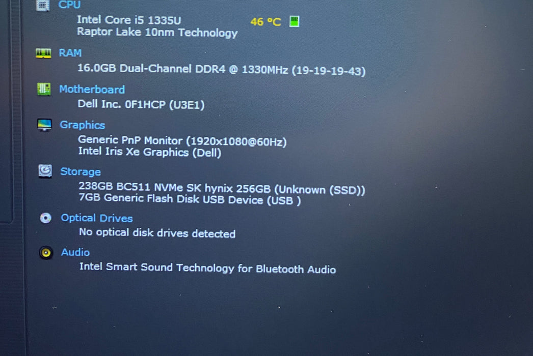 Dell Latitude 5440 Intel Core i5-1335U 16GB RAM 256GB SSD No Power Adapter READ!