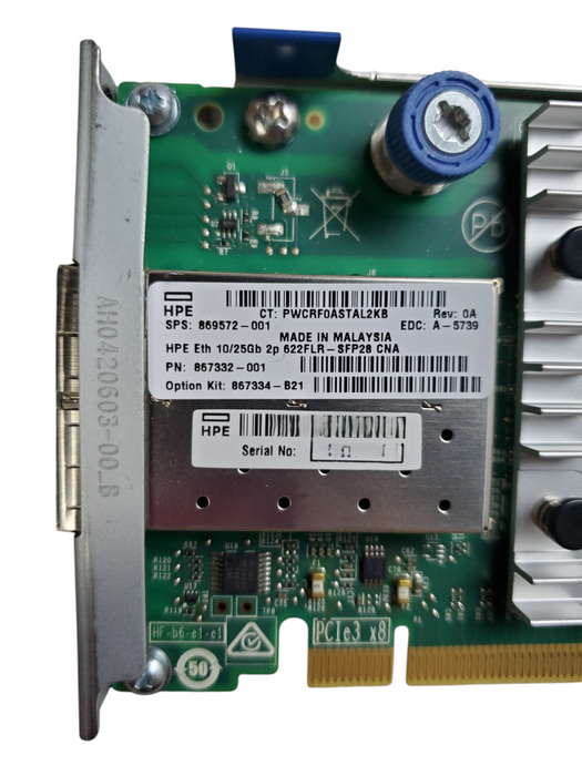 HP 869572-001 622FLR Dual Port 10GB/25GB Network Adapter