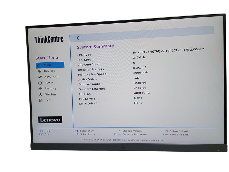 Lenovo ThinkCentre M70q Micro i5 - 10400T @ 2.00GHz 8GB DDR4 Ram No HDD