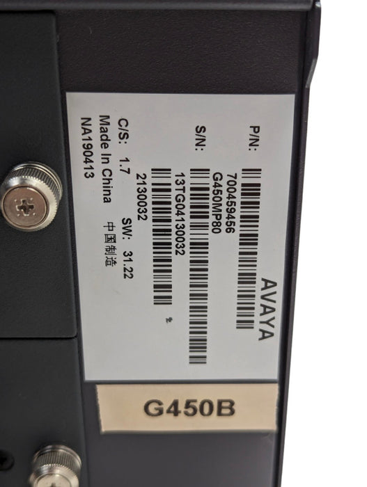 AVAYA G450 with 2x MM710B T1/E1 cards  Q-