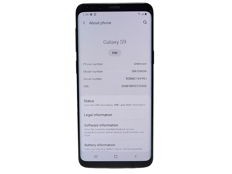 Samsung Galaxy S9 64GB (SM-G960W) READ Q$
