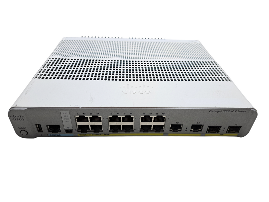 Cisco WS-C3560CX-12PC-S V02 | 12-Port Gigabit PoE+ 240W Silent Switch