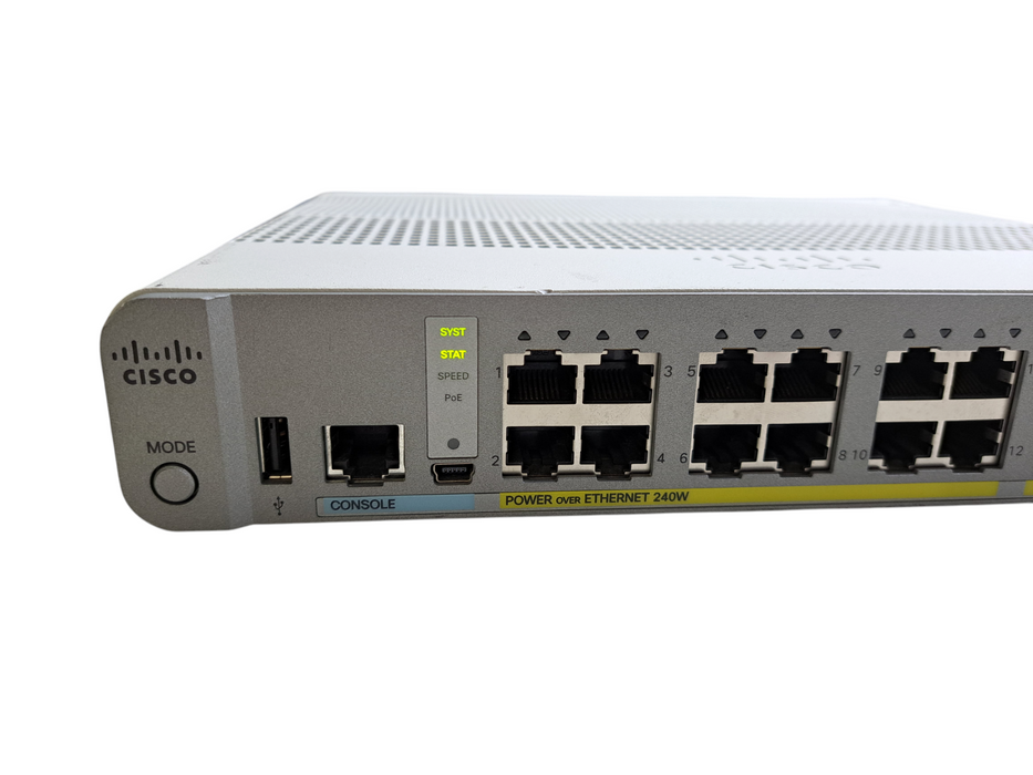 Cisco WS-C3560CX-12PC-S V02 | 12-Port Gigabit PoE+ 240W Silent Switch