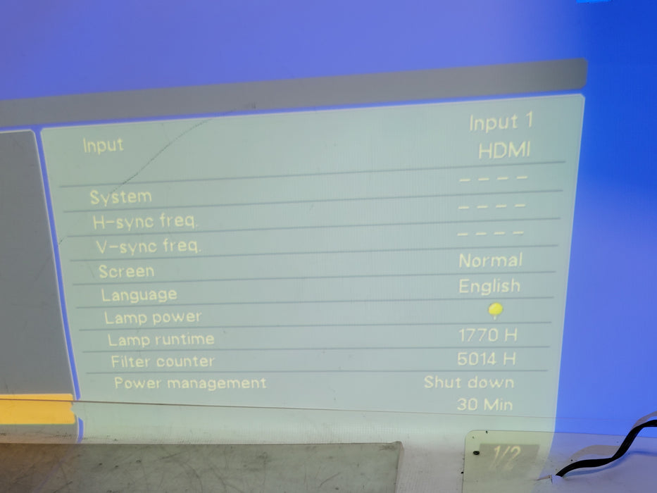 Panasonic PT-EW630U Large Venue LCD Projector 1770 Lamp Hrs , No Remote, READ