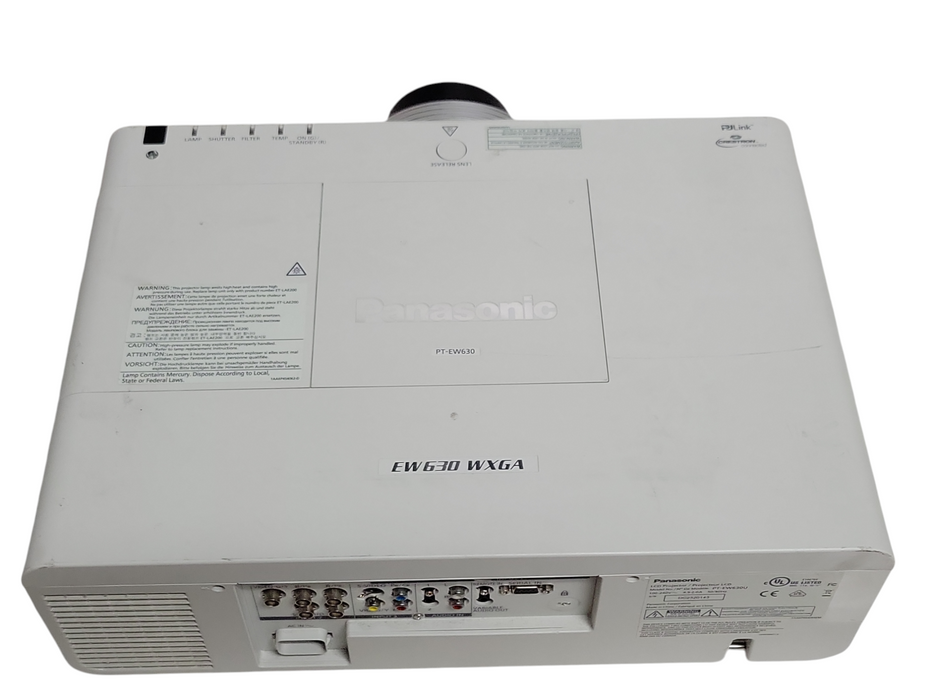 Panasonic PT-EW630U Large Venue LCD Projector 1770 Lamp Hrs , No Remote, READ