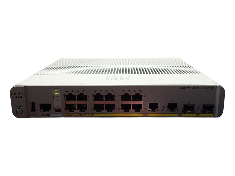 Cisco WS-C3560CX-12PC-S 12-Port Gigabit Ethernet Compact PoE+ Managed Switch