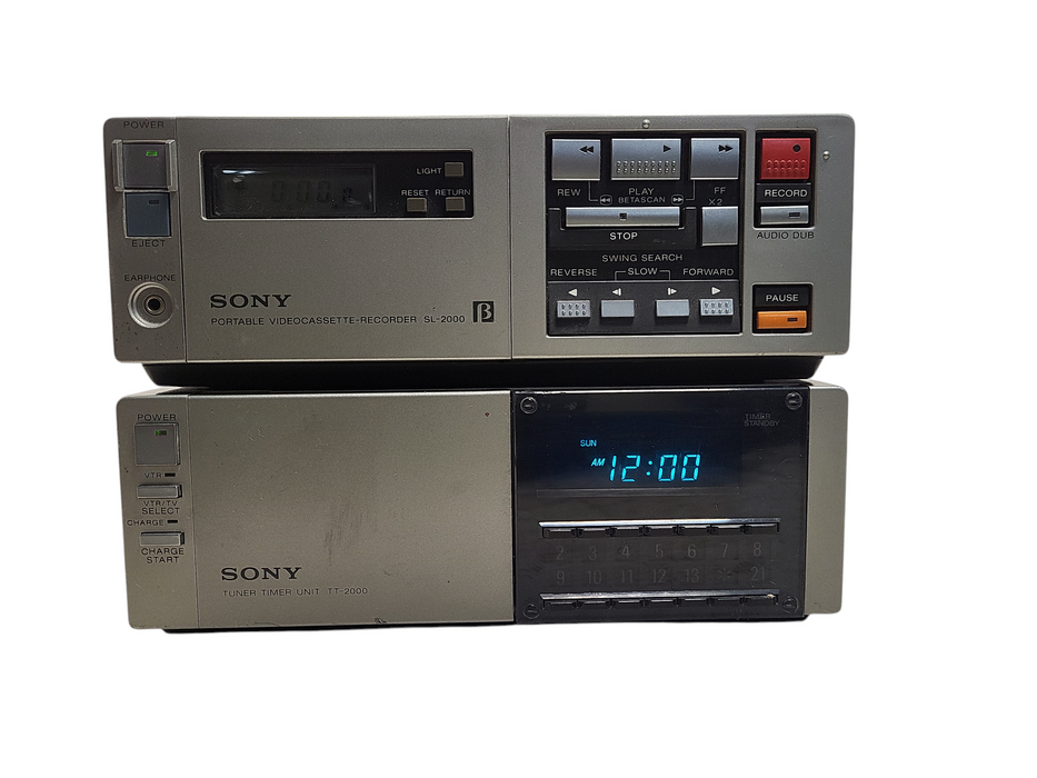 Sony Portable Videocassette Recorder SL-2000 Betamax & TT-2000 Tuner
