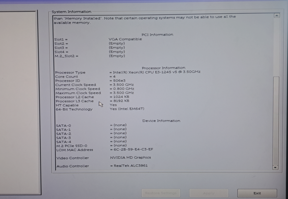 Dell Precision 3620 | E3-1245 V5 | 16GB DDR4 | No HDD/GPU | READ