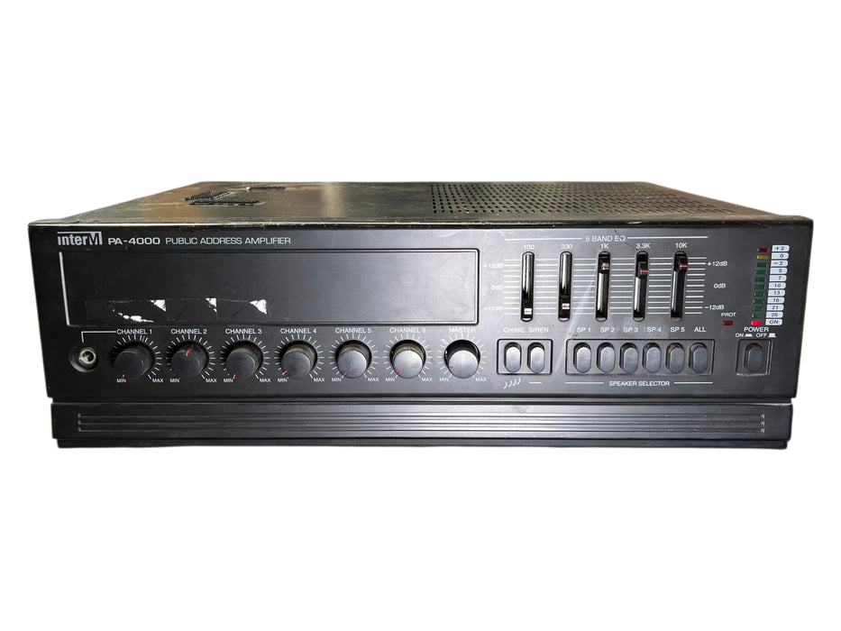 Inter M PA-4000 120 Watt 6 Input Powered PA Mixer Amplifier